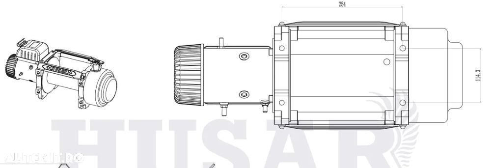 cel mai puternic troliu profesional la 12V Husar Winch BST S 18000 lbs(trage 8165 kg) - 5