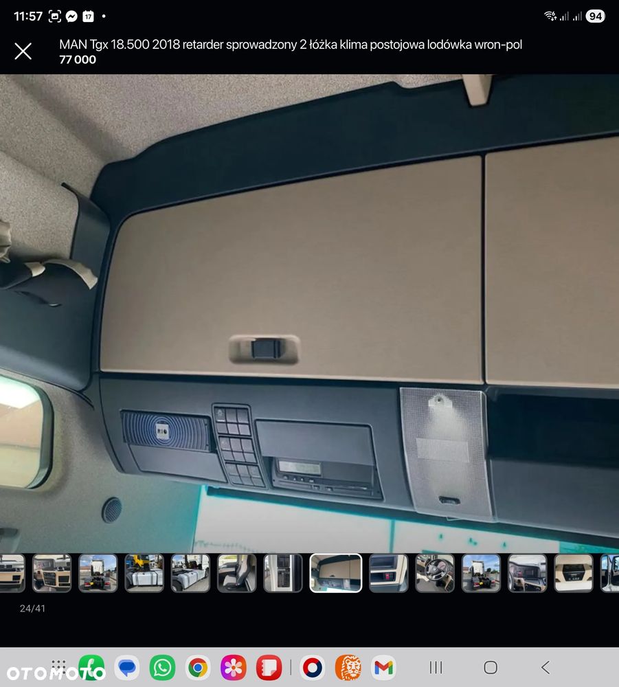 MAN Tgx 18.500 mały przebieg 2017 retarder sprowadzony 2 łóżka serwis lodówka wron-pol - 24