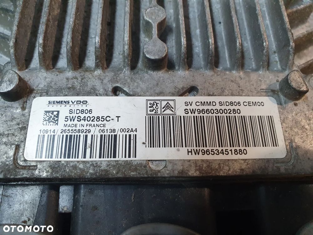 CITROEN C2 C3 1.4HDI ECU KOMPUTER STEROWNIK SILNIKA SID806 5WS40285C-T 9660300280 9653451880 - 4