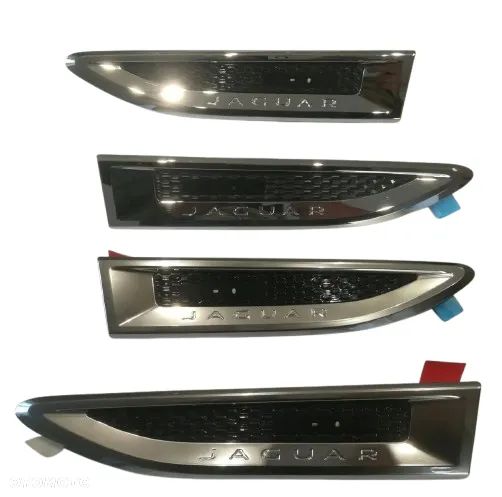 JAGUAR E-PACE X540 LISTWA WLOT BŁOTNIKA CHROM LEWA PRAWA SATYNA KOMPLET ORYGINAŁ - 1