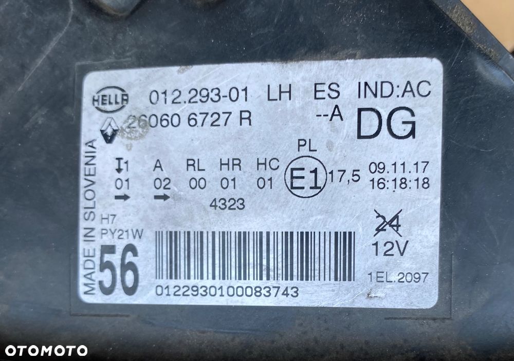 RENAULT SCENIC 4 IV GRAND SCENIC IV 2 sztuki Kompletna LAMPA PRZEDNIA PRAWA LEWA soczewka REFLEKTOR PRAWY lewy PRZÓD  EUROPA lampy przednie reflektory 260101685R 260606727R Wwa - 14