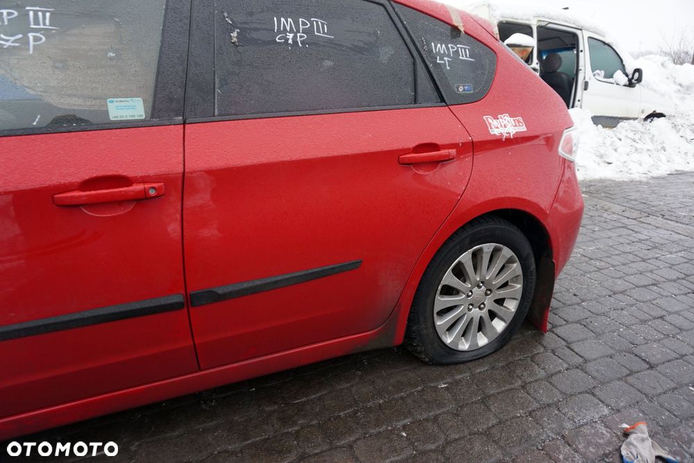 DRZWI TYLNE LEWE IMPREZA III GH 5D HB C7P  CZERWONY SUBARU 2007-2011 - 4