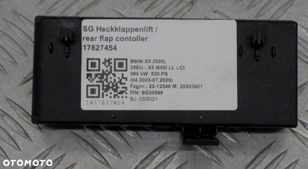 BMW X5 G05 MODUŁ STEROWENIK KLAPY 5A27680 - 2