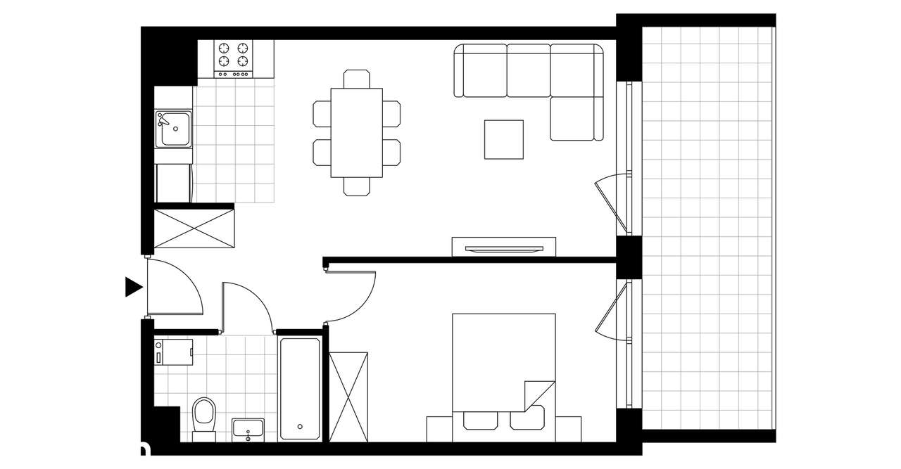 2-pokojowe mieszkanie 43m2 + balkon Bez Prowizji - Pełny obrazek: 3/23