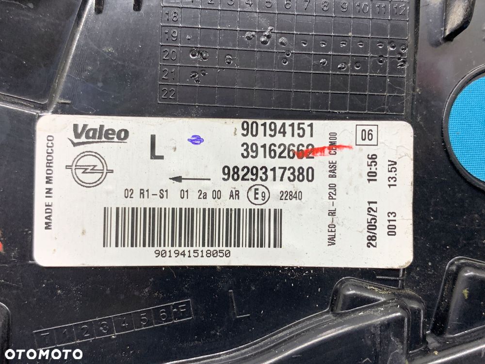 lampa lewy tył lewa tylna 9829317380 opel corsa f 19- - 3