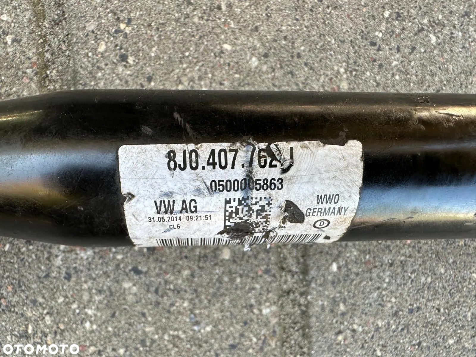 PÓŁOŚ AUDI TT 8J 2.0 TFSI PRAWA PRZÓD PRZEDNIA 8J0407762J GWARANCJA FV - 2