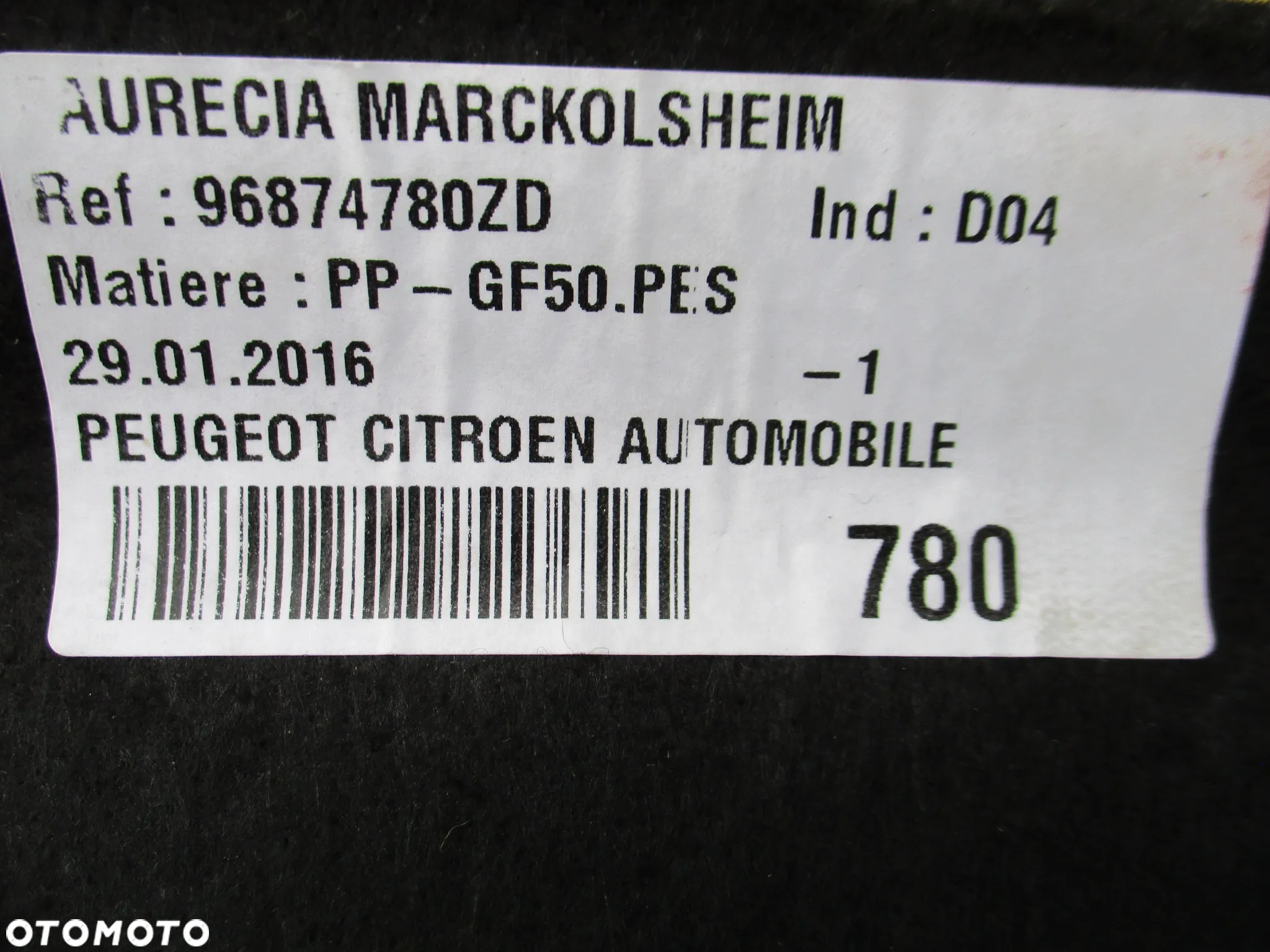 CITROEN C4 II 2 HB 5D PÓŁKA BAGAŻNIKA 16r - 5