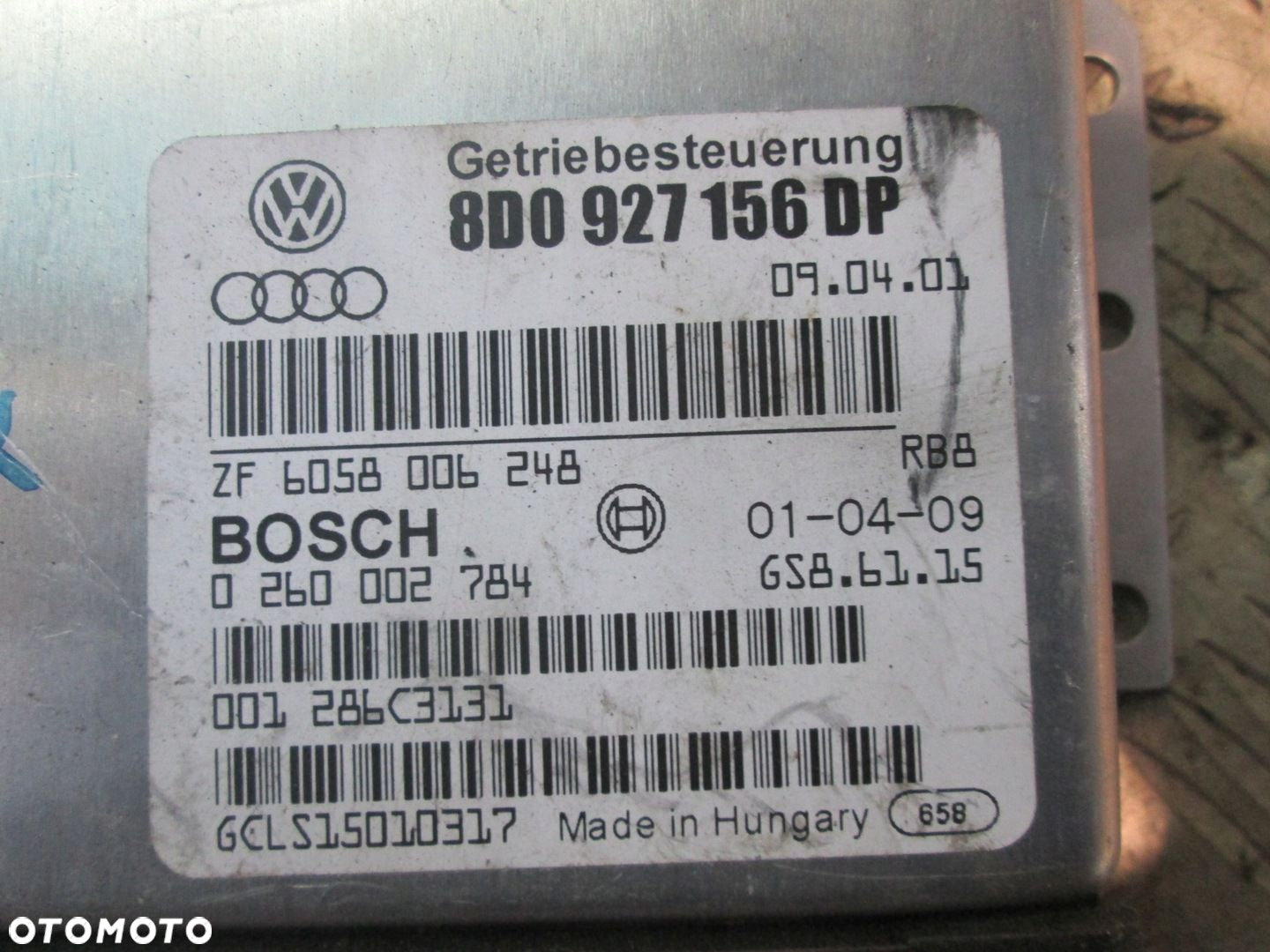 MODUŁ STEROWNIK SKRZYNI BIEGÓW AUDI A4 B5 PASSAT B5 8D0927156DP TIPTRONIC - 4