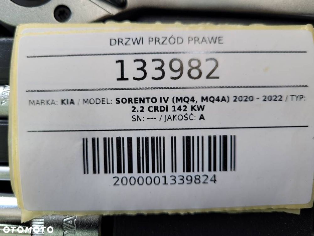 DRZWI PRZÓD PRZEDNIE PRAWE KOMPLETNE KIA SORENTO IV SWP - 13
