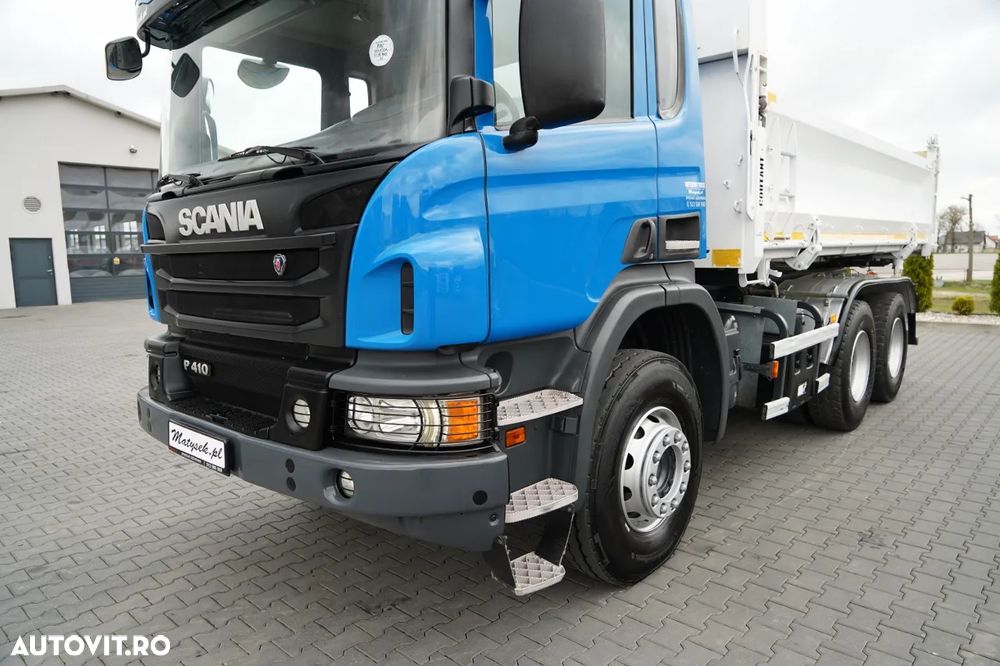 Scania P 410 / 6x4 / BASCULĂ 3 DIRECȚII / 2x HYDRODOLTA / BOARDMATIC / AUTOMATĂ / EURO 6 - 21