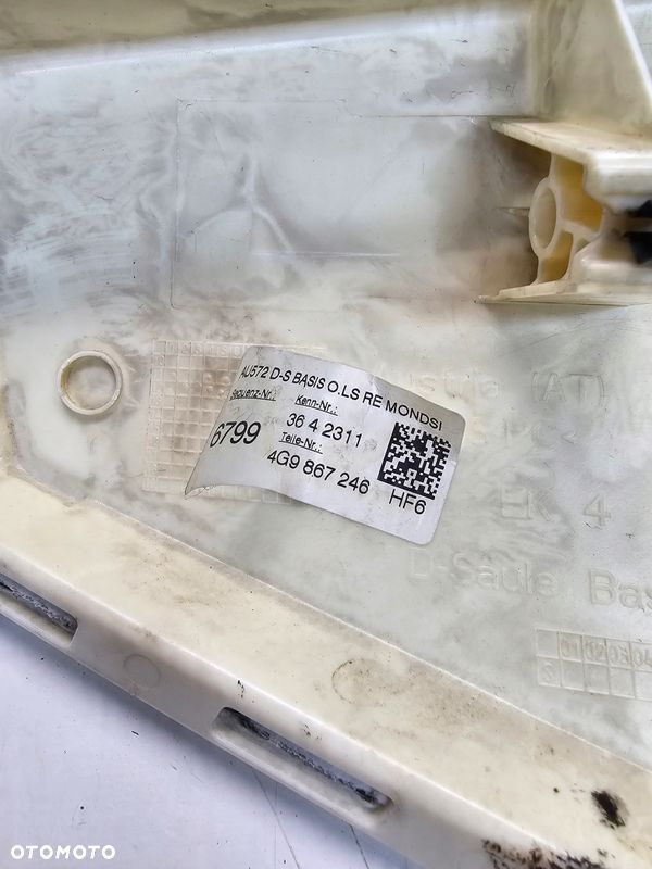 OSŁONA SŁUPKA PRAWY TYŁ AUDI A6 C7 AVANT 4G9867246 HF6 - 8