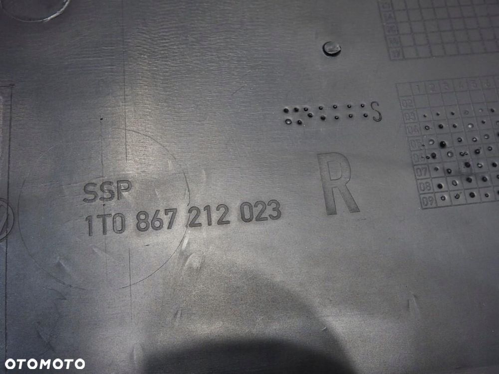 BOCZEK TAPICERKA DRZWI PRAWY TYŁ VW TOURAN 1T3 LIFT 1T0867212023 - 5