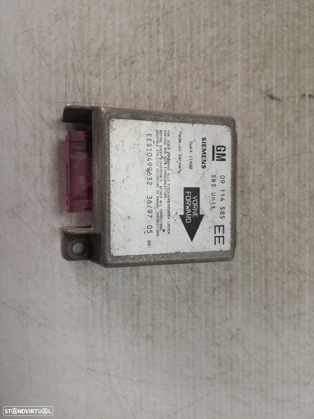 Centralina De Airbags Opel Corsa B (S93) - 3