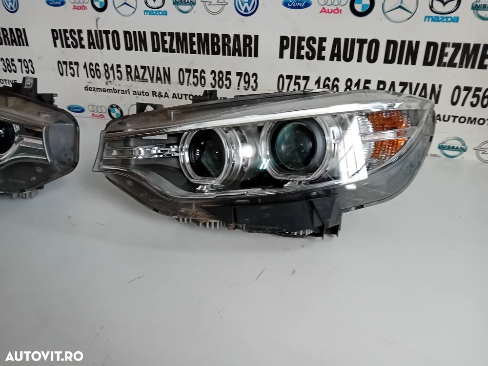 Faruri Far BMW Seria 4 LCI F32 F33 F36 Bi-Xenon LED Originale OEM 7410786 7410785 Complete - 3