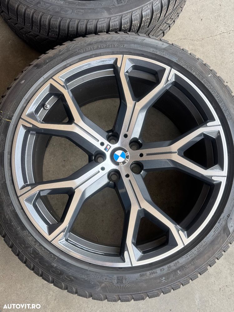 Vând jante originale BMW X5-X6 G05-G06 pe 21” cu anvelope de iarnă - 5