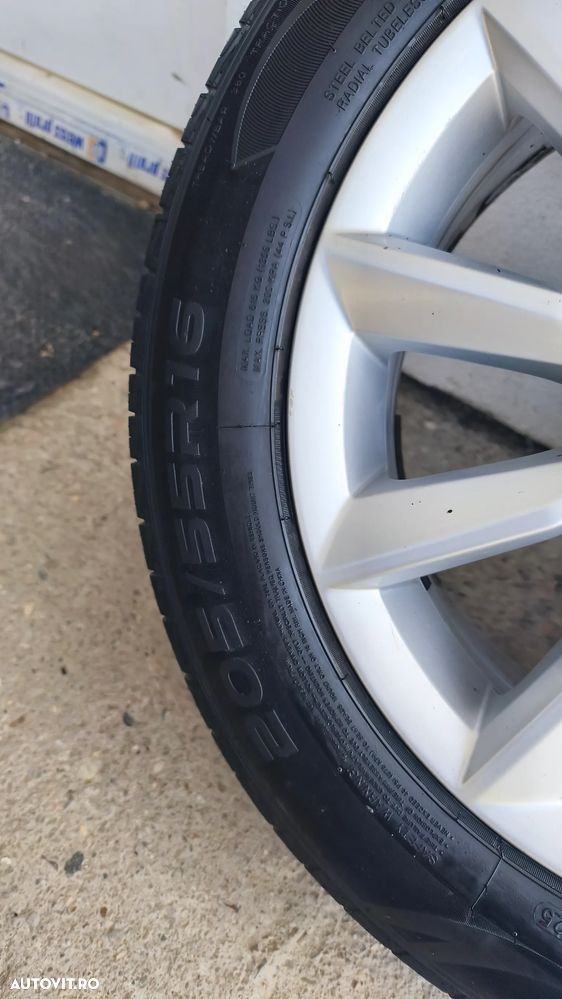 Set jante aliaj Skoda Minoris 6,5J x 16 ET 46 5x112 se vand cu sau fara anvelope (2 sunt bune, 2 nu) 205/55/16 - 8