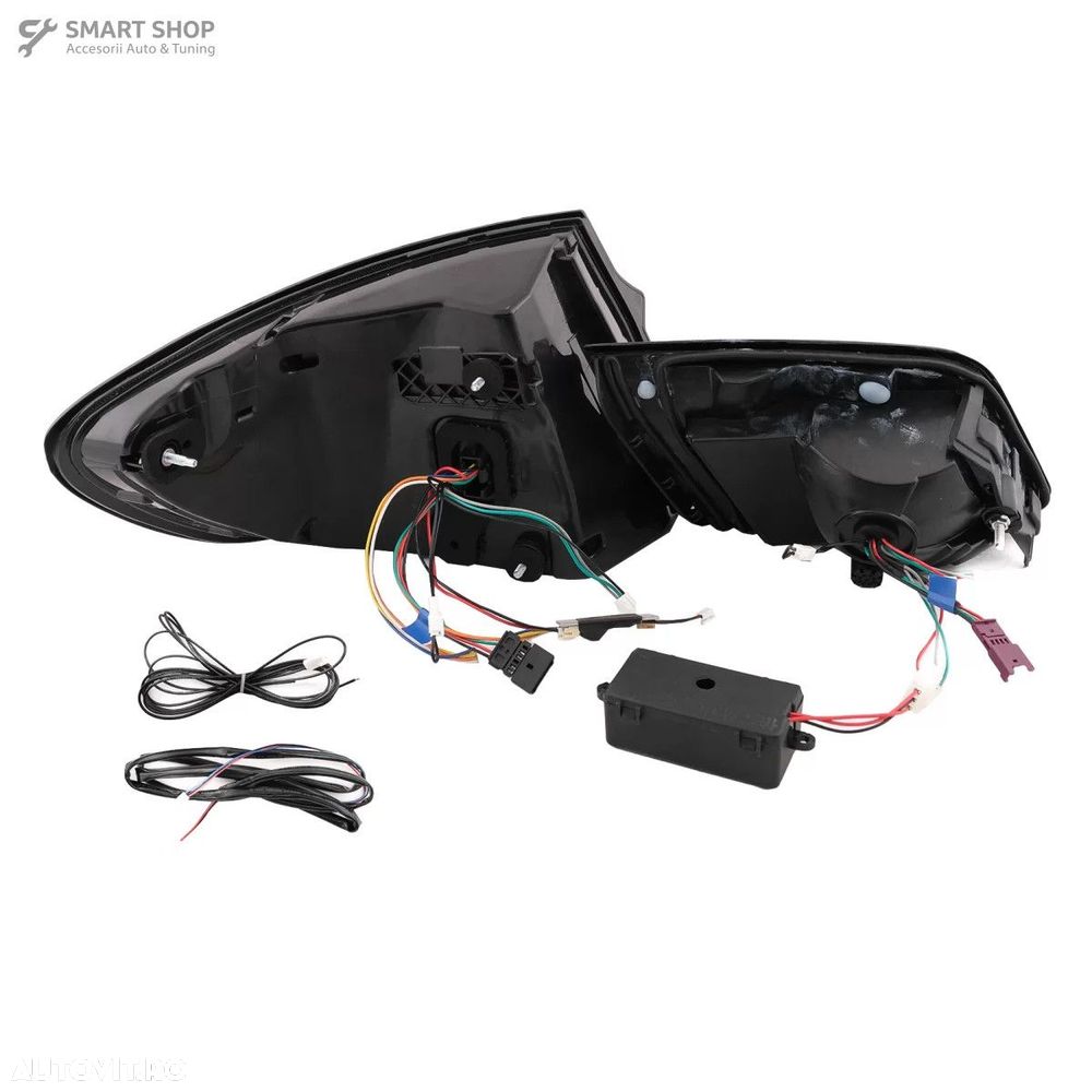 Stopuri LED BMW Seria 5 F10 (2011-2017) Rosu Negru cu Semnal Dinamic L - 6