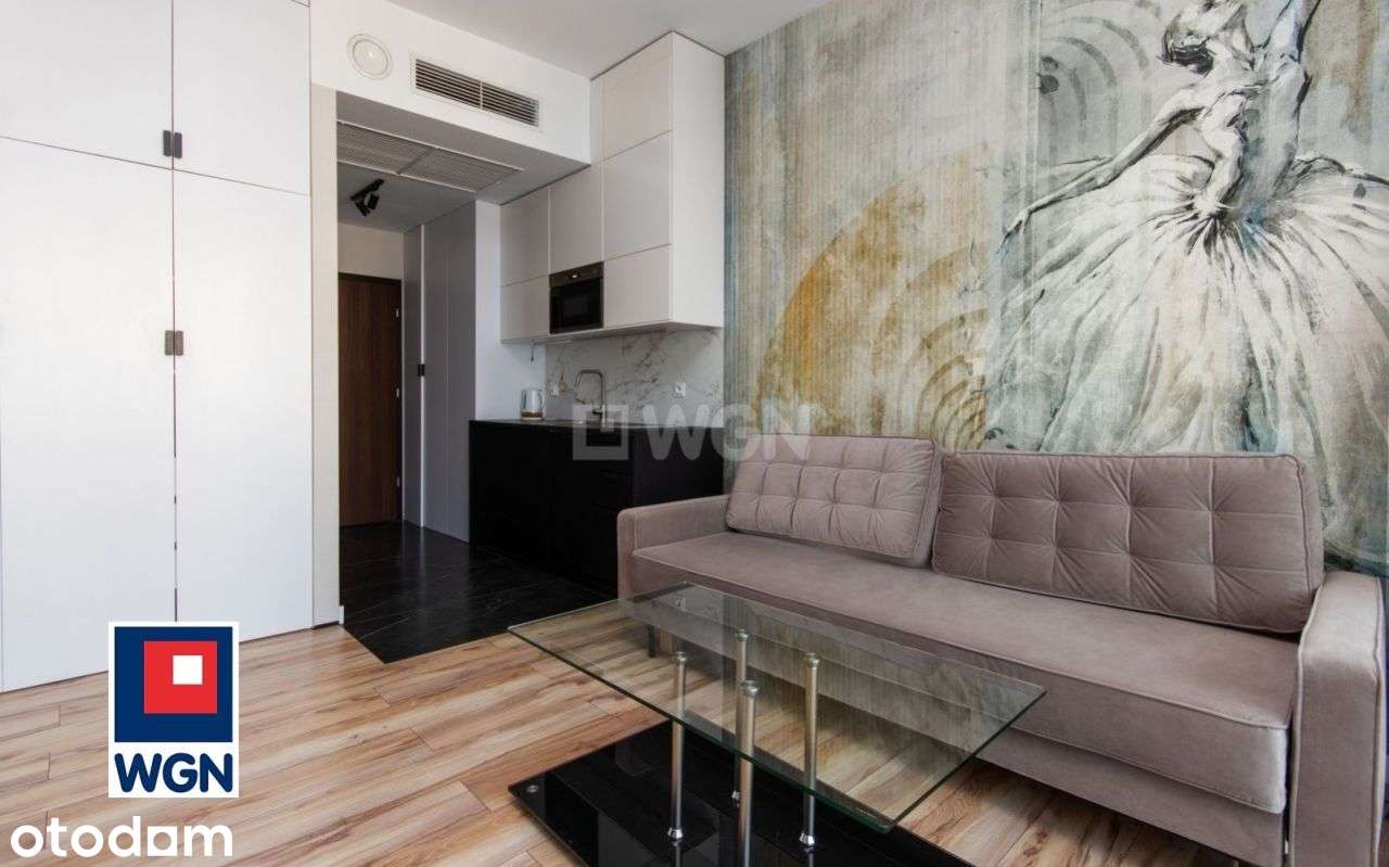 Hanza Tower apartament na 7 piętrze balkon