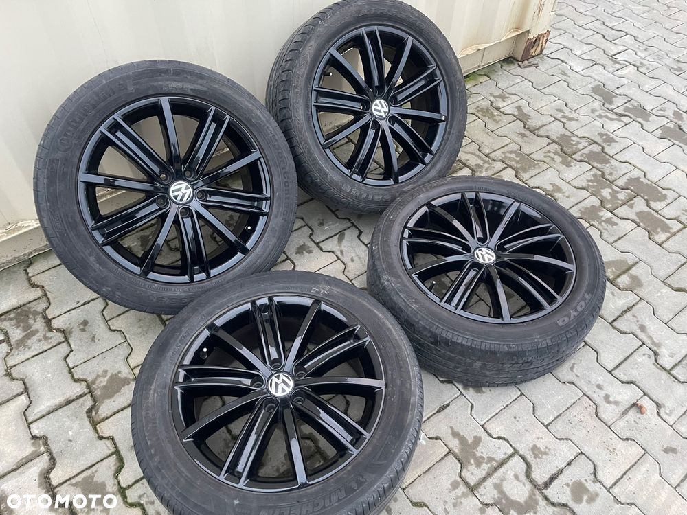 FELGI ALUFELGI 18 VOLKSWAGEN TIGUAN GOLF PASSAT SEAT SKODA 5X112 ET43 7J SPRAWDZONE ORYGINAŁ - 9