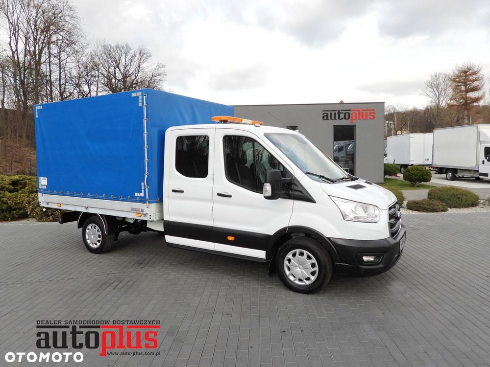 Ford Transit Skrzynia Plandeka Podwójna Kabina Doka 7 Miejsc Tempomat Ledy Klimatyzac