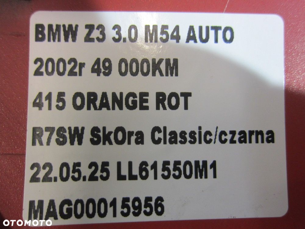 BMW Z3 E36 KRATKA WLOTU POWIETRZA MASKI PRAWA PRAWY PRZÓD 51130031434 - 9