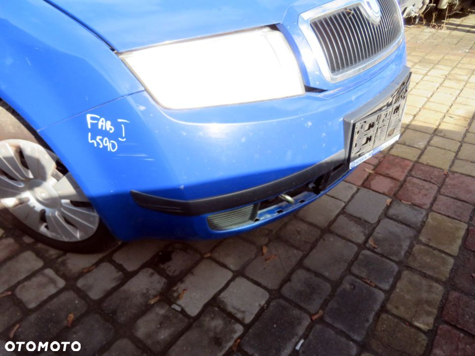 MASKA ZDERZAK BŁOTNIKI LAMPY FABIA I 6Y LIFT 4590  SKODA 2004-2008 NIEBIESKI PRZÓD KOMPLETNY - 8
