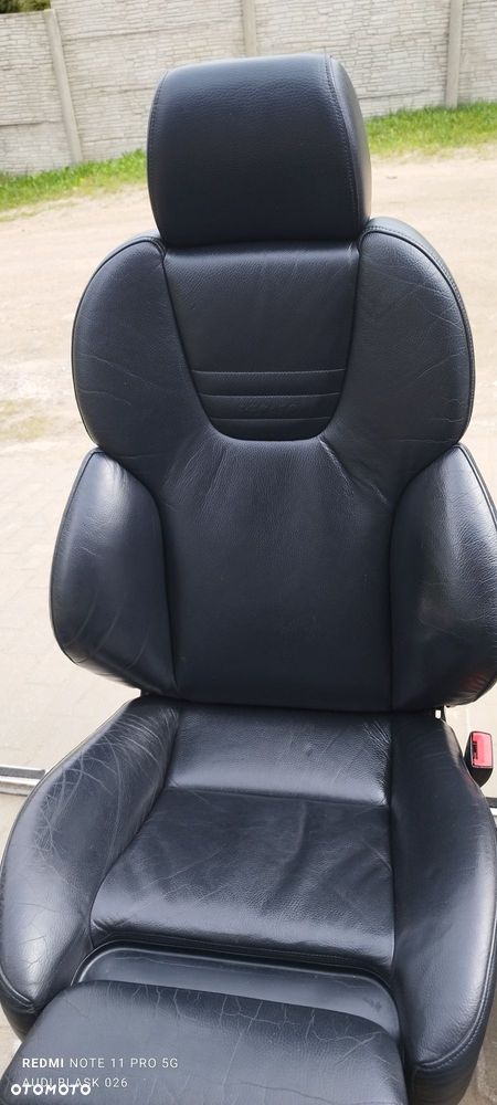 Fotel Fotele RECARO Zestaw Czarna Skóra Grzanie Tył Przód Audi A6 S6 C5 Kombi Części Blask Gołdap - 11