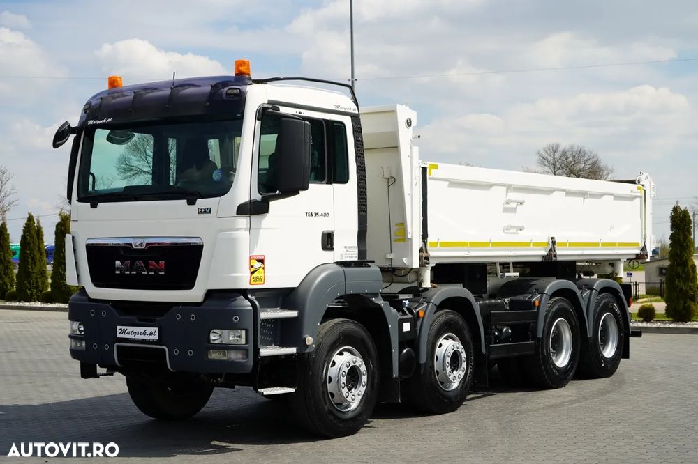 MAN TGS 35.400 / 8X4 / BASCUNĂ CU 2 LATE / HIDROBORTA / BORDMATIC / AUTOMAT / EURO 5 EEV - 11