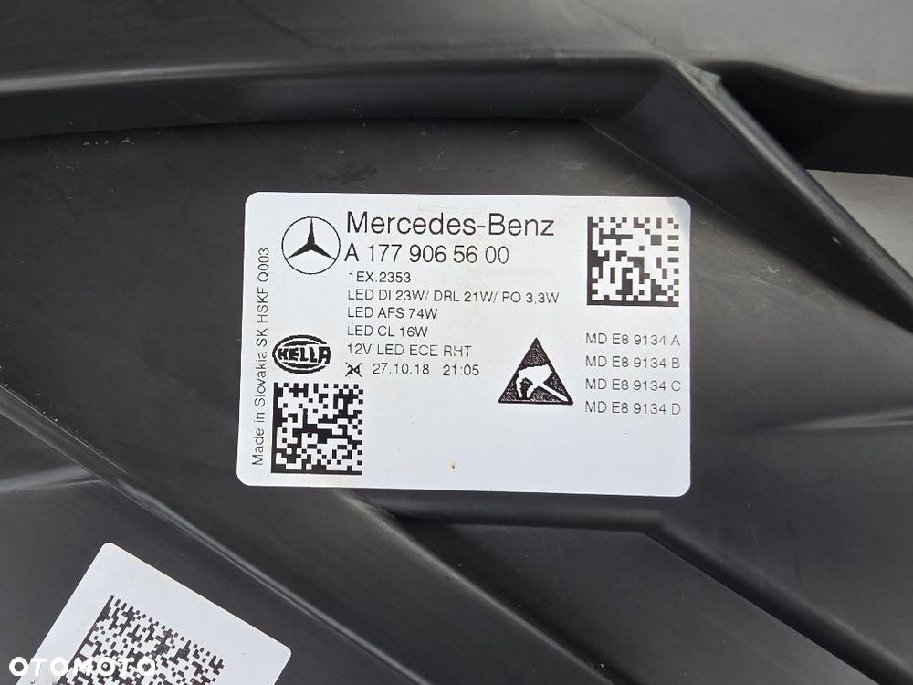 MERCEDES A KLASA 177 Lampa prawa Kompletna Full Led Multibeam A1779065600 - 12