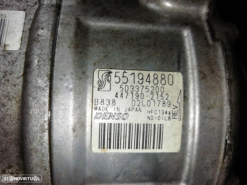 COMPRESSOR AR CONDICIONADO FIAT GRANDE PUNTO 2009 -55194880 - 1