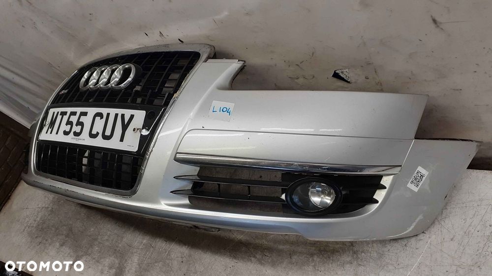 } ZDERZAK PRZÓD PRZEDNI AUDI A6 C6 LY7W SREBRNY GRILL S LINE HALOGENY - 3