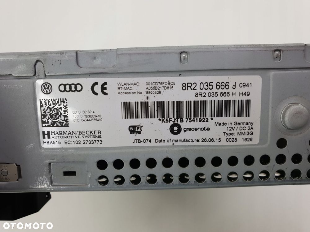 AUDI A4 B8 CZYTNIK NAWIGACJI SD MMI 8R2035666J - 4