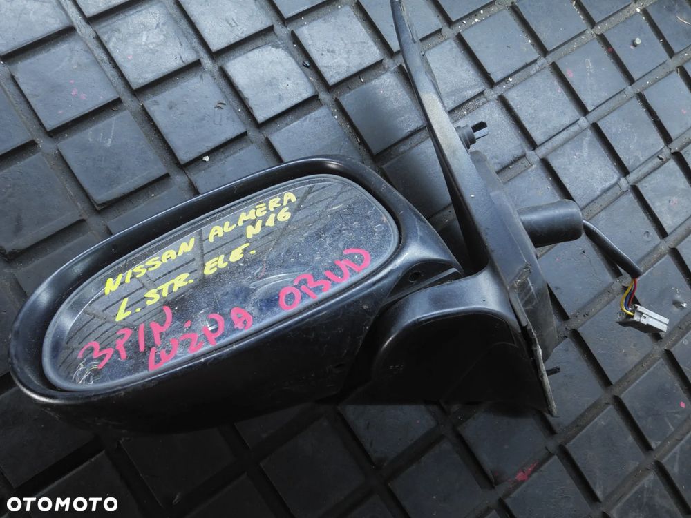 NISSAN ALMERA N16 LUSTERKO ZEWNĘTRZNE LEWE ELEKTRYCZNE 3PIN - 2