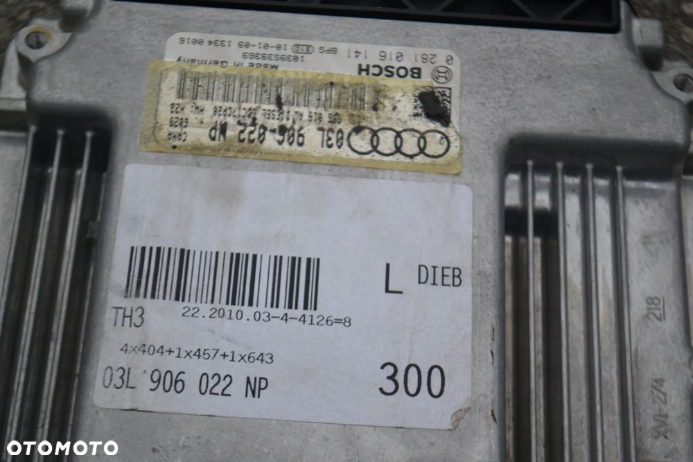 AUDI A4 B8 A5 A6 2,0 TDI CAHA KOMPUTER STEROWNIK SILNIKA 03L906022NP 0281016141 - 2
