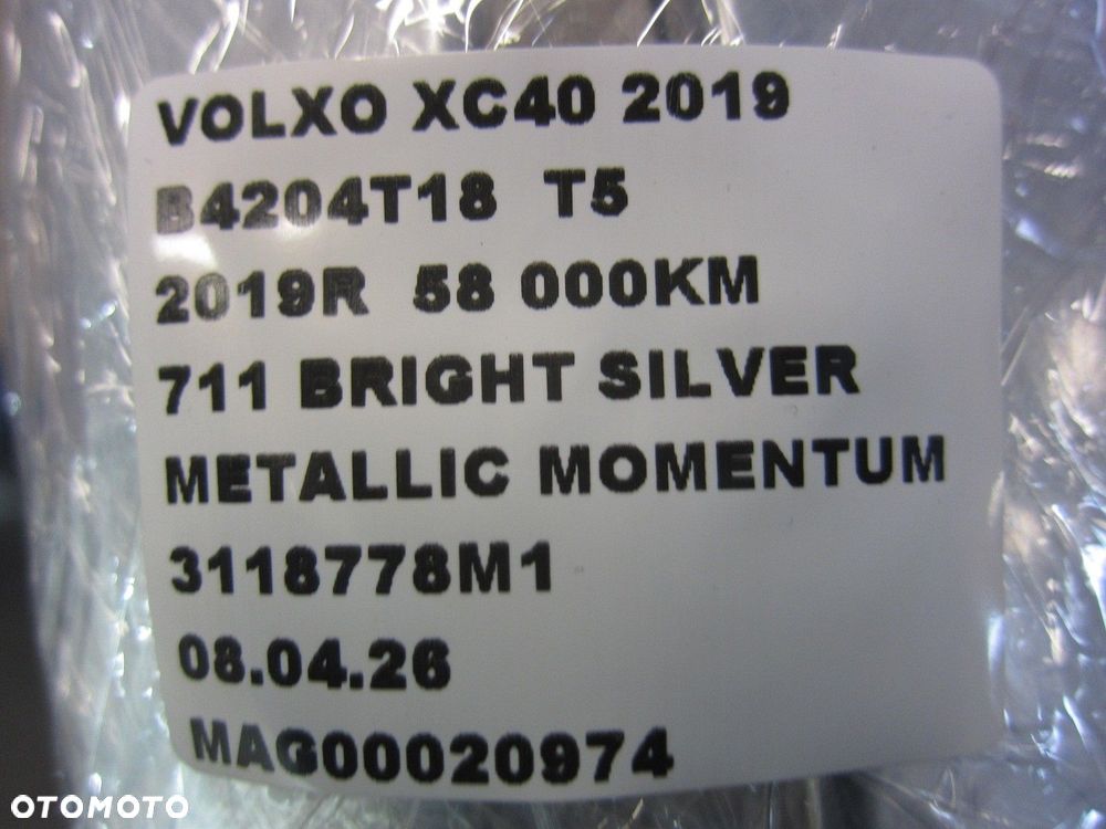 VOLVO XC40 XC 40 LISTWA RELING RELINGI DACHOWE KOMPLET 31448382 31448381 - 16