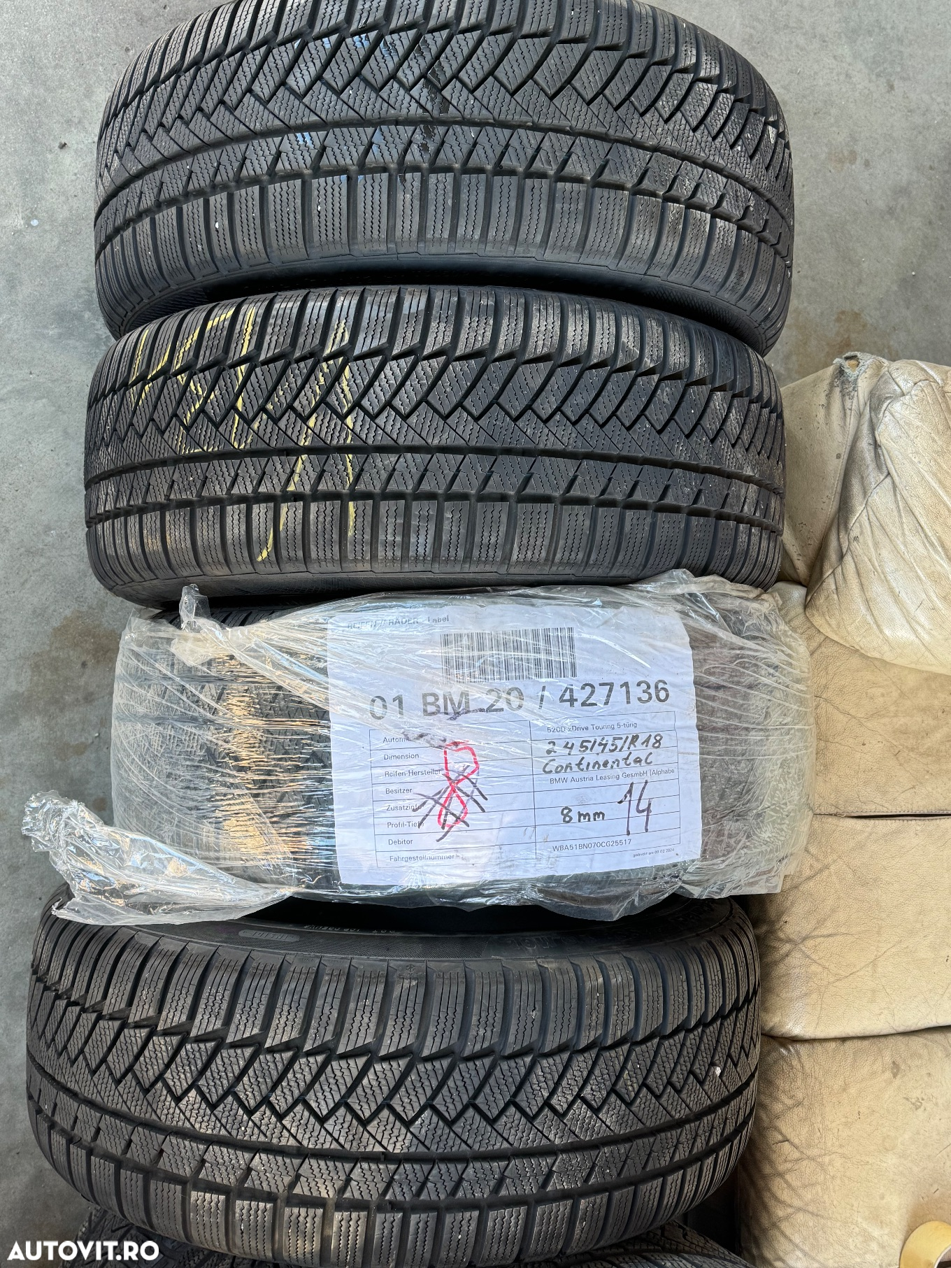 Vând jante originale BMW G30 520xdrive pe 18” cu anvelope de iarnă ca noi - 14
