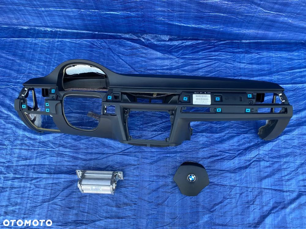 BMW E90 E91 E92 E93 PRZEDLIFT DESKA ROZDZIELCZA KONSOLA KOKPIT PODUSZKI AIRBAG ORYGINAŁ KOMPLET EUROPA - 7