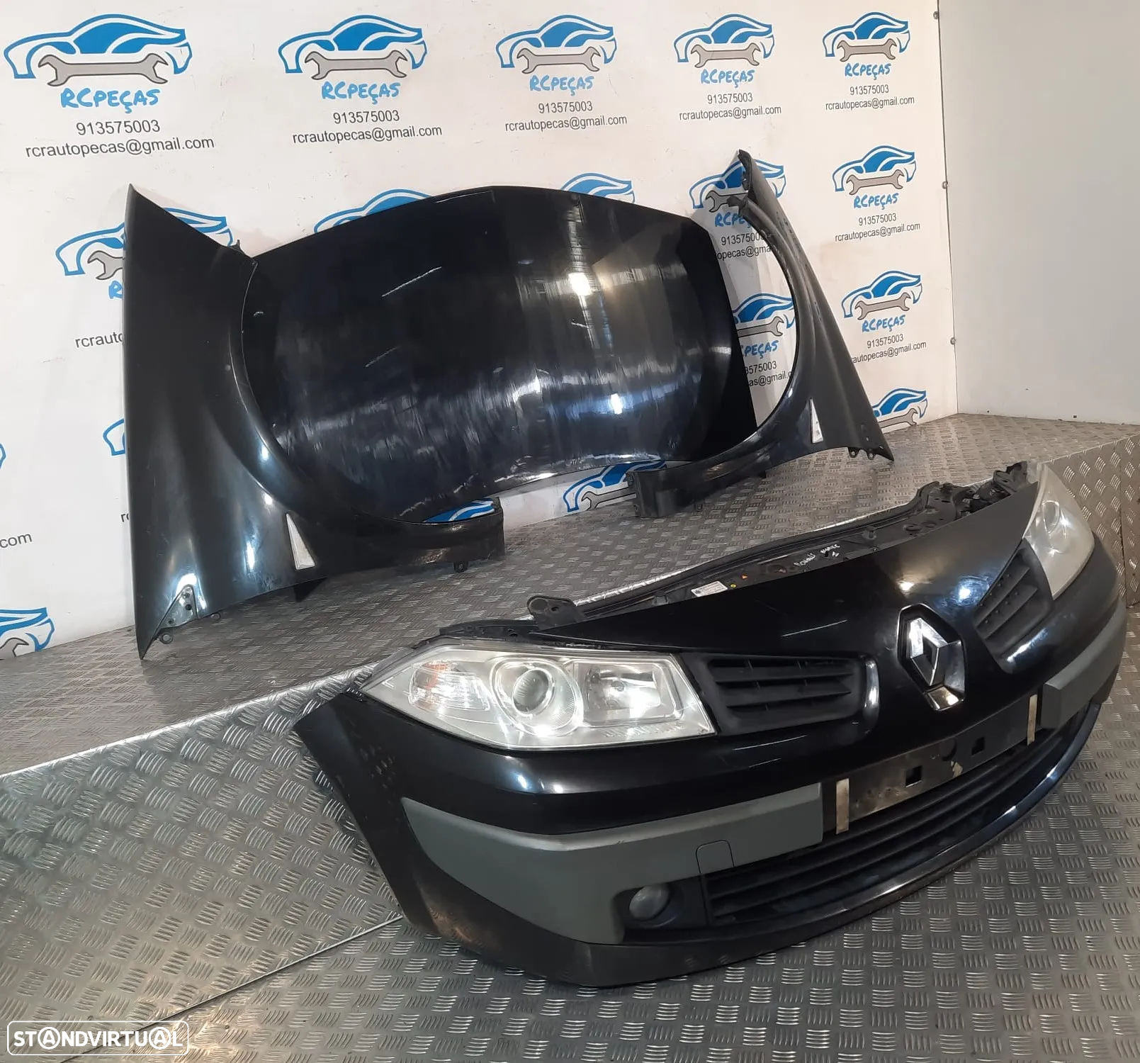 .FRENTE COMPLETA RENAULT MEGANE II 2 MK2 FACELIFT CAPOT PARACHOQUES GUARDA-LAMAS OTICAS RADIADOR VENTILADOR FRENTE FIBRA REFORÇO - 4