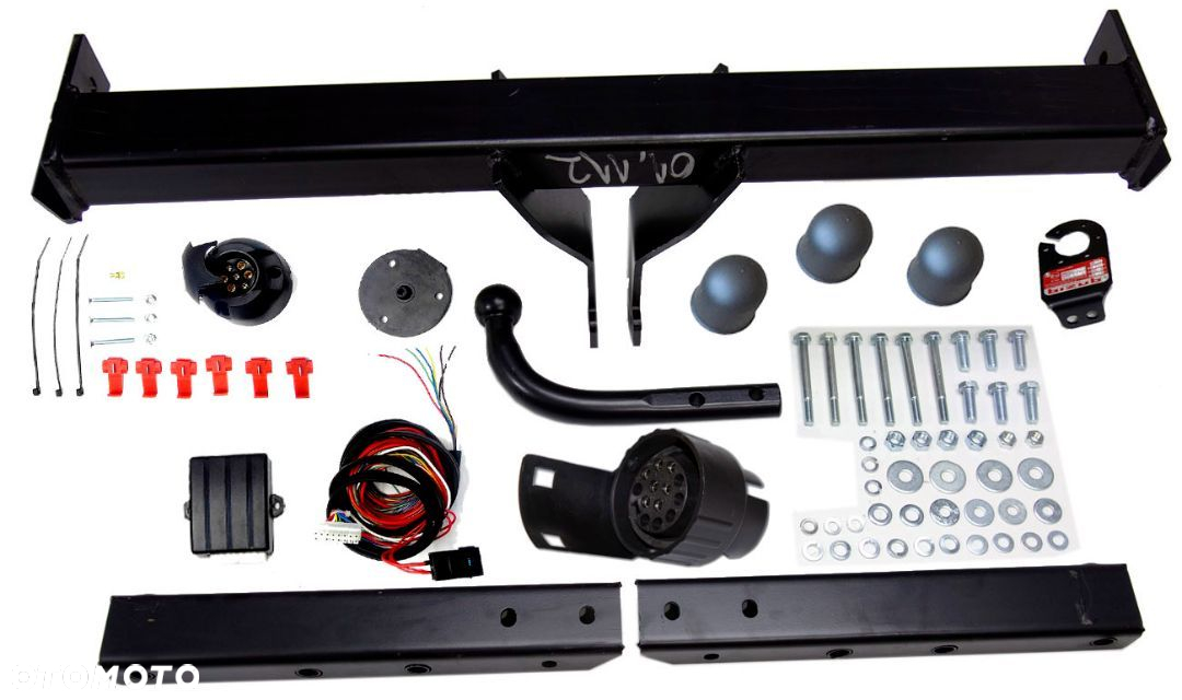 DO SAMOCHODU AUDI Q5 8R 1 I B8 HAK HOLOWNICZY + MODUŁ + WIĄZKA + GNIAZDO 7PIN + ADAPTER 7/13P - 13