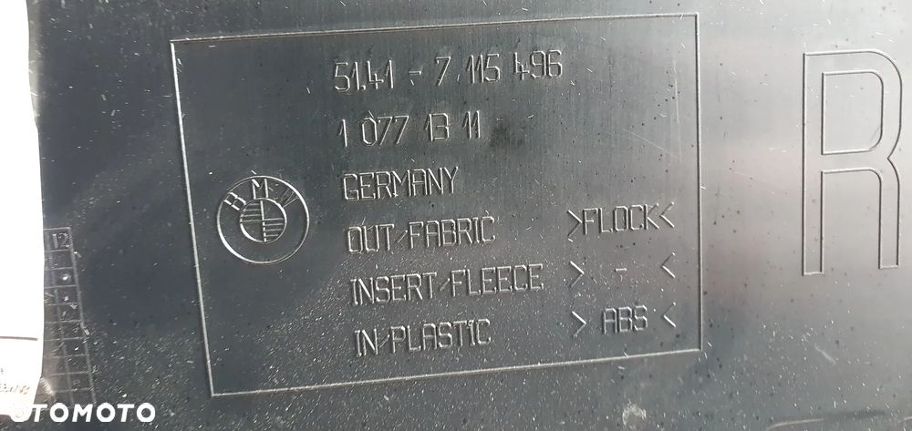 Boczek tapicerka prawy przód przednia prawa BMW 6 E63 ANGLIK - 8