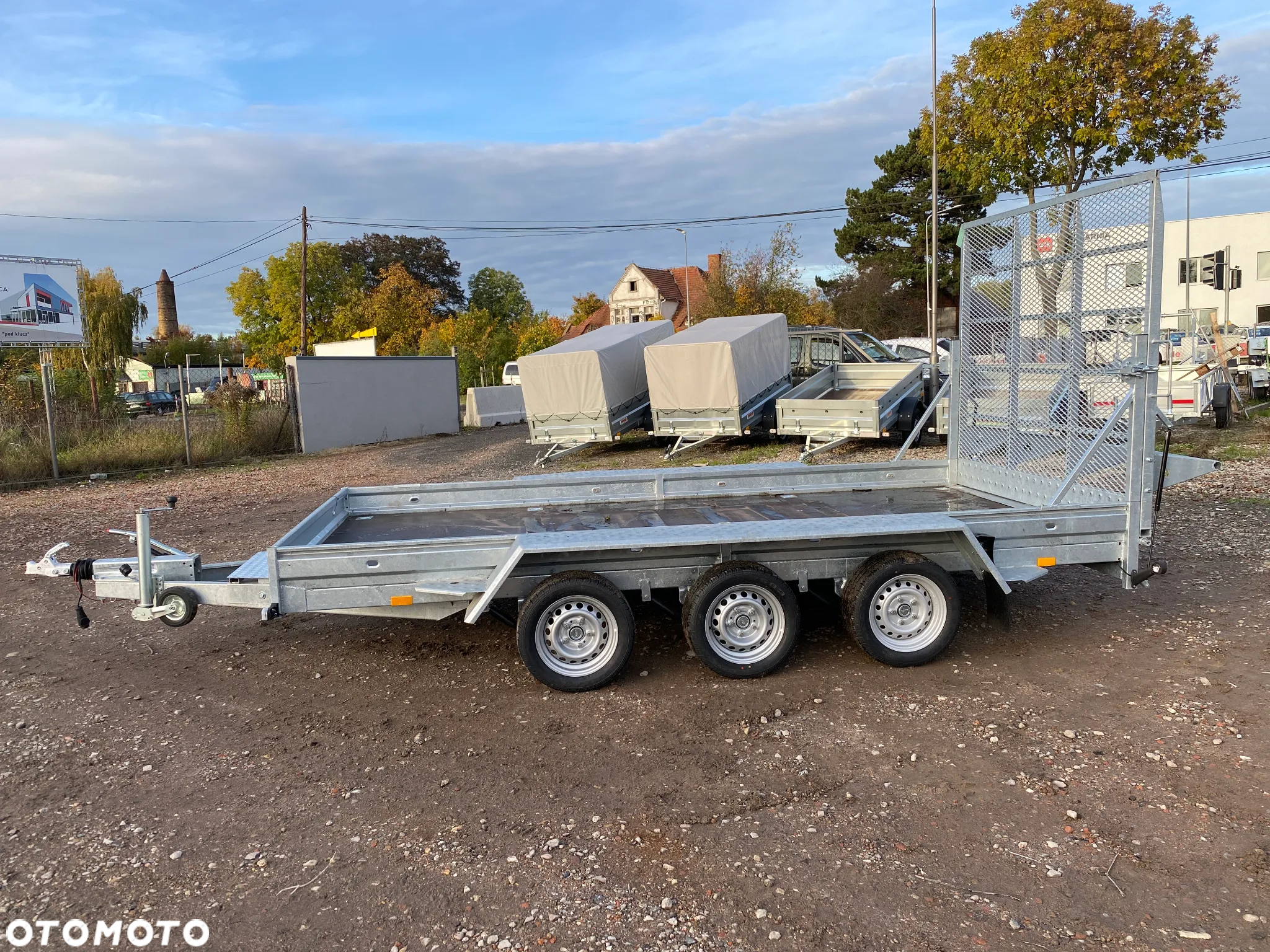 Niewiadów | 450X190X18 | DMC 3,5T | R14C | K4035 | Z RAMPĄ NAJAZDOWĄ | DO PRZEWOZU MASZYN I POJAZDÓW 3 OSIOWA | RATY | LEASING | - 2
