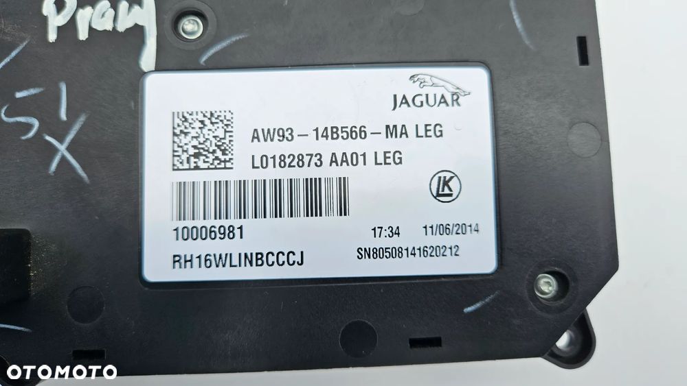 Jaguar XJ 351 2010-2015 Panel sterowania fotelem prawym Panel fotela prawy AW93-14B566-MA - 4