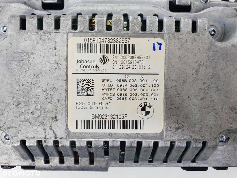 BMW X3 F25 MONITOR WYŚWIETLACZ 9231321 - 3
