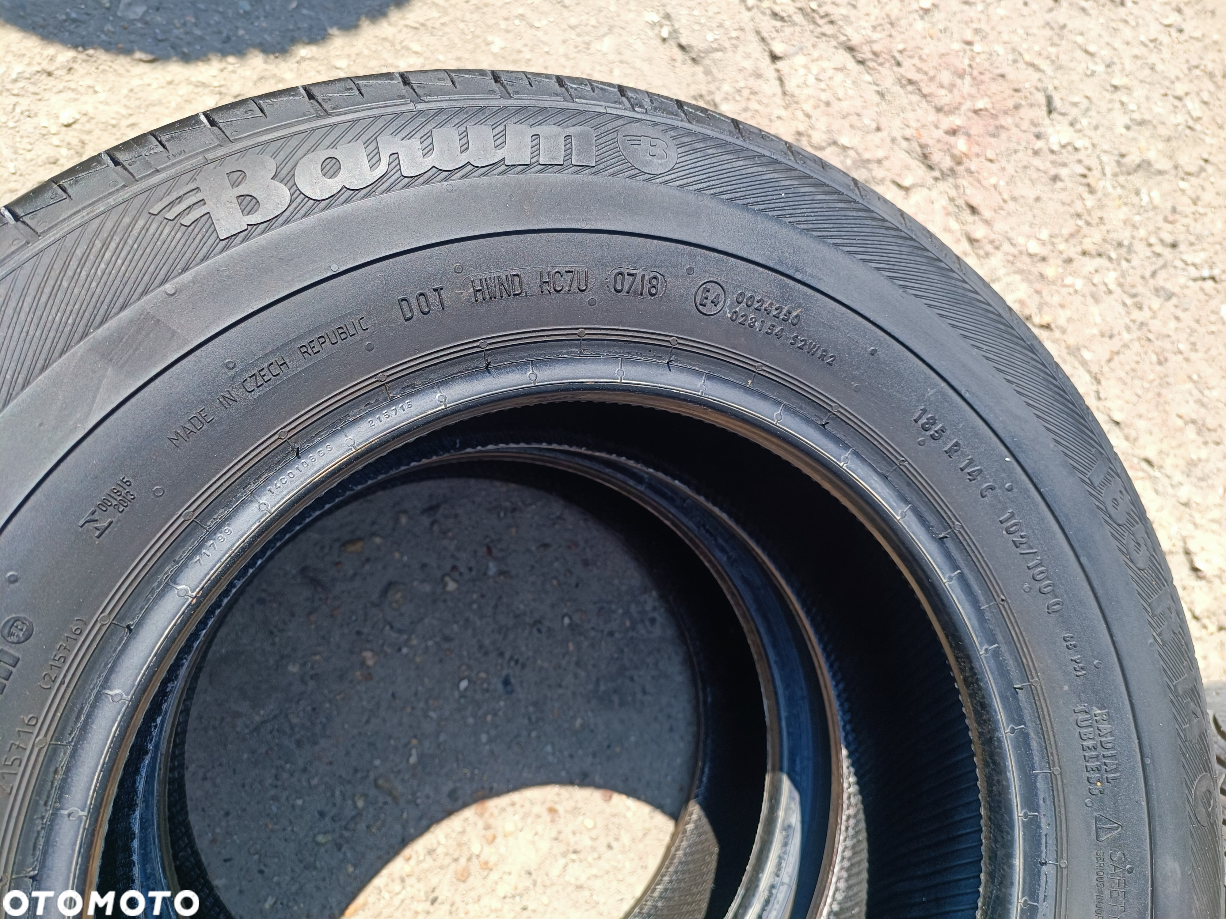 185/80R14C 14 C 185R14C 102/100Q Opony Letnie Lato Barum Vanis 2 9mm jak nowe Legnica ALU-RAD 185/80 - 6