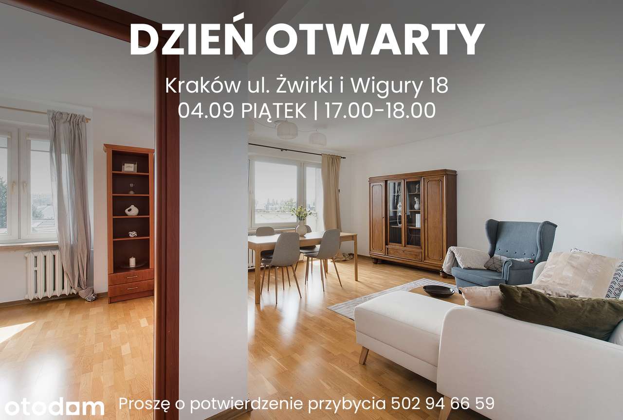 Dzień Otwarty 04.09 piątek I Olsza I ok.Pilotów I 3 pokoje