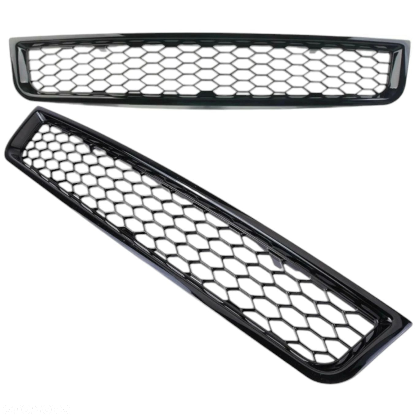 AUDI A4 B6 MAŁYSZ ATRAPY GRILL PRZÓD KRATKI ZAŚLEPKI ZDERZAKA RS LOOK BLACK - 5