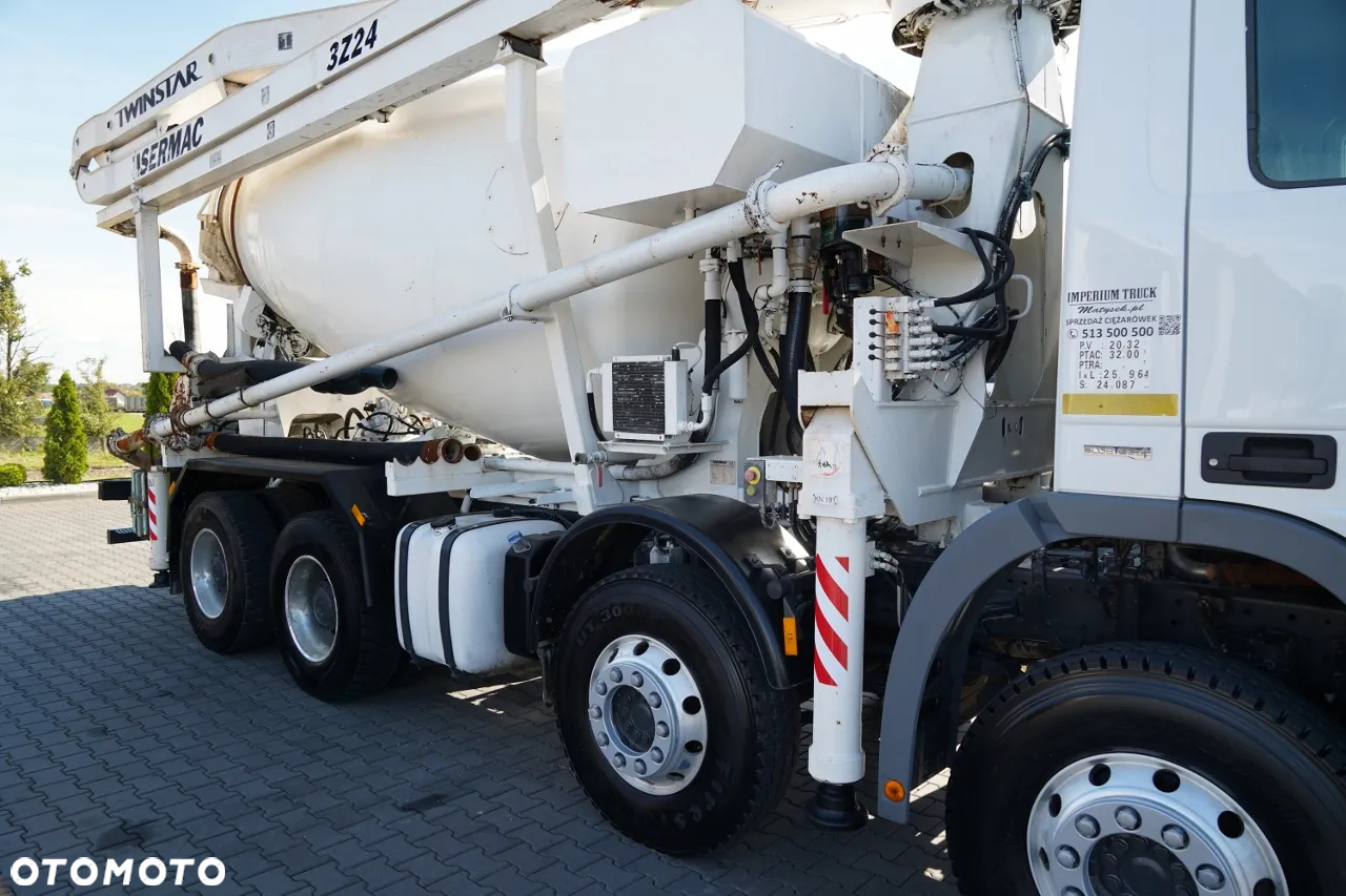 Mercedes-Benz ACTROS 3241 / POMPOGRUSZKA / 8X4 / BETONIARKA + POMPA SERMAC 3Z24 / EPS + SPRZĘGŁO / ALUFELGI - 16