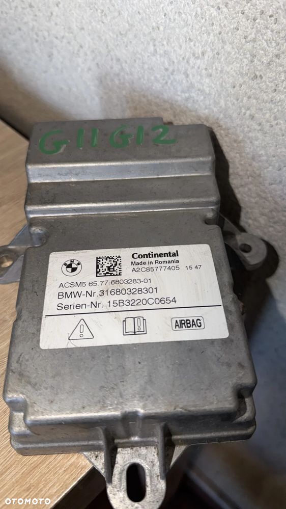BMW G11 G12 MODUŁ PODUSZEK SENSOR AIRBAG 6803283 - 2