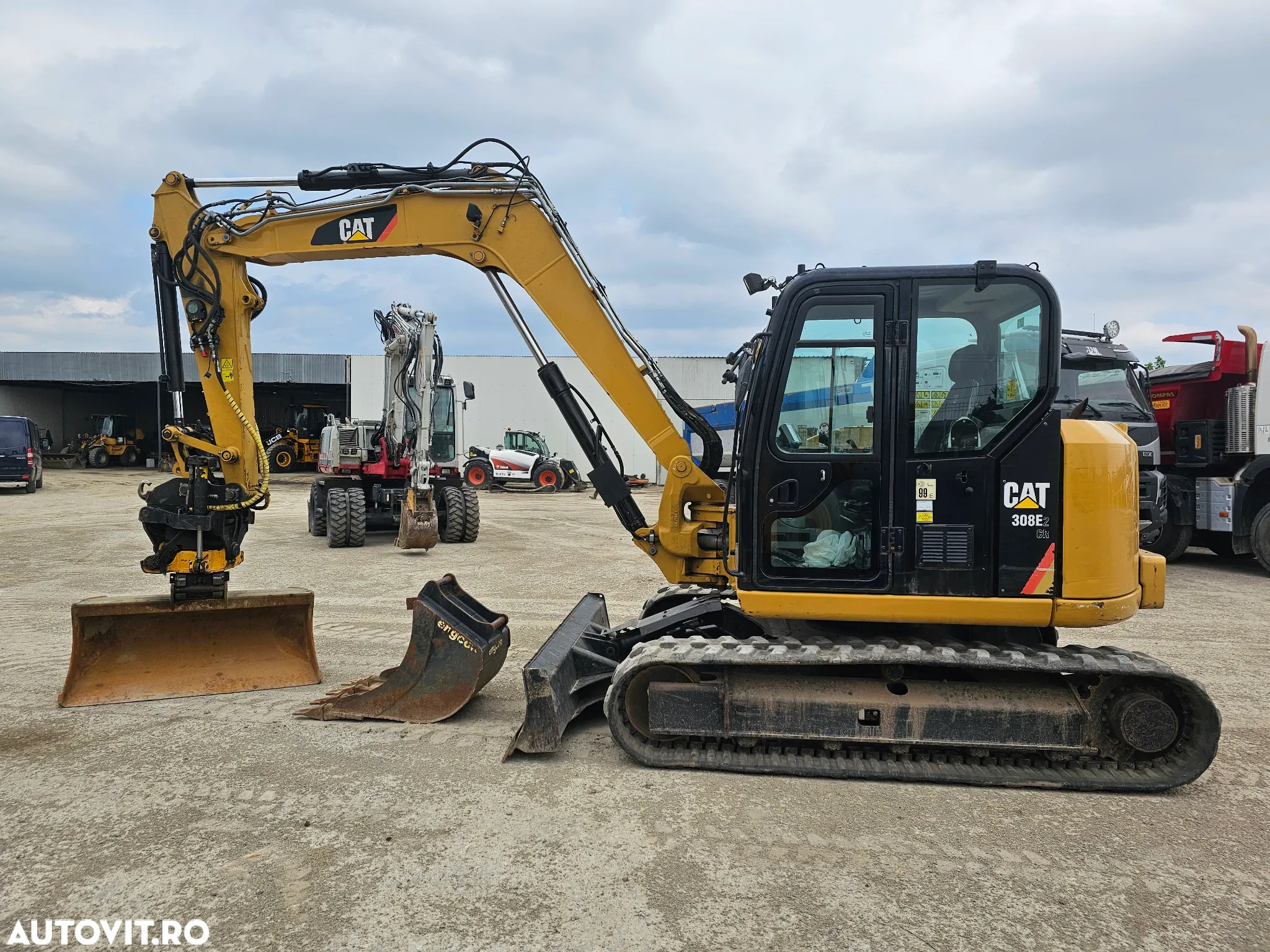Caterpillar 308 E2 CR Rototilt midiexcavator compact miniexcavator excavator pe senile - 2