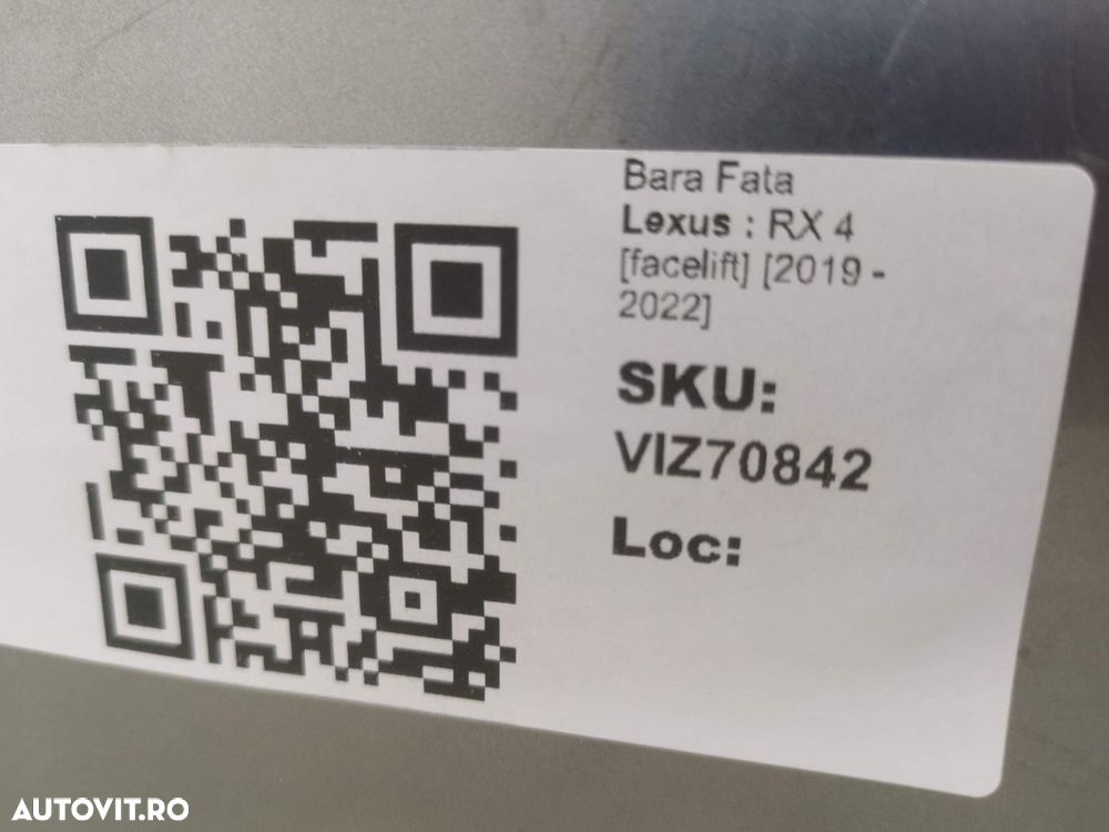 Bara Fata Lexus  RX 4 [facelift] 2019 2020 2021 2022 Originala In Star - 8